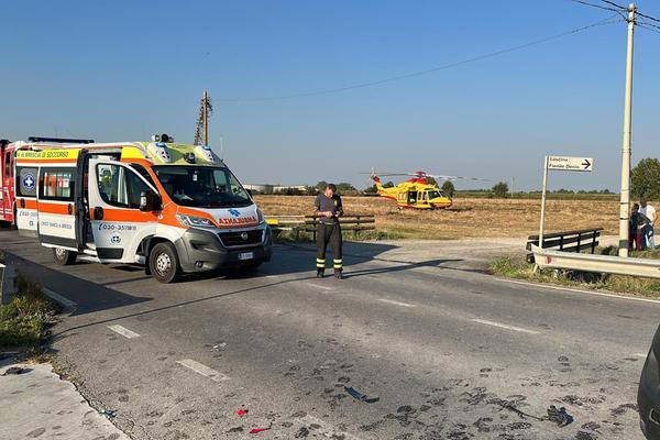 I soccorritori intervenuti a Orzinuovi - © www.giornaledibrescia.it